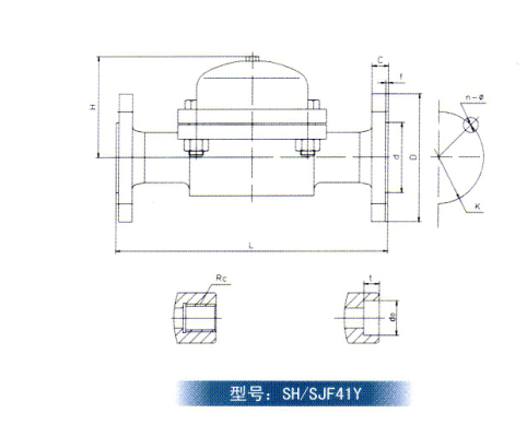 雙金屬(shu)片式蒸汽(qì)疏水閥結(jie)構圖 雙金(jīn)屬片式蒸(zhēng)汽疏水閥(fá)結構圖
