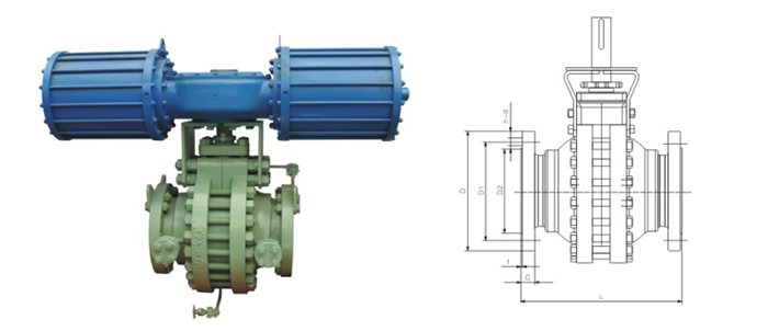 對(duì)分式球閥(fá)産品結構(gòu)圖 對分式(shì)球閥産品(pǐn)結構圖