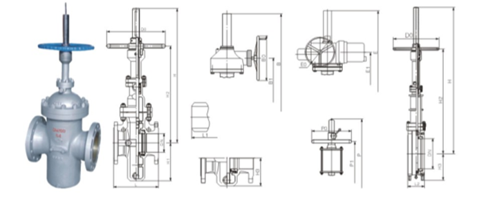 平闆閘閥(fá)産品結構圖