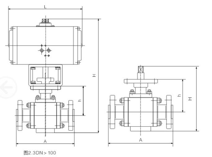 固定式(shì)金屬密封(feng)高壓球閥(fá)結構圖