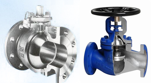 球閥(fa)與截止閥剖面